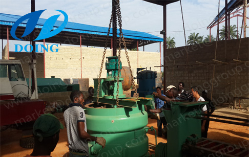 palm oil extraction machine installation site