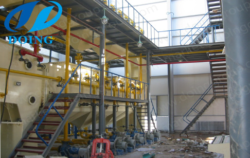 sunflower oil leaching machine is under installation