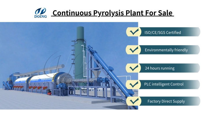 continuous automatic waste tyre recycling to oil plant production line